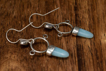 Load image into Gallery viewer, Aphrodite Earrings| .925 Silver| Garnet &amp; Amazonite
