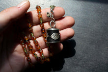 Load image into Gallery viewer, Magic Bell Necklace| Sterling Silver| Garnet &amp; Peridot Beads
