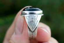 Load image into Gallery viewer, Signet Ring| .925 Sterling Silver| Black Onyx| Protection
