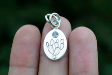 Load image into Gallery viewer, Prickly Pear Pendant| .925 Sterling Silver| Hand Engraved
