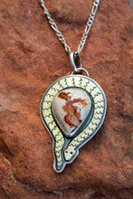 Load image into Gallery viewer, Serpent Necklace| .925 Silver &amp; Brass| Fire Opal| Protection
