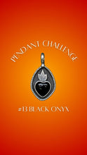 Load image into Gallery viewer, 13: Onyx Sacred Heart Pendant
