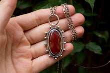 Load image into Gallery viewer, Fire Sprite Necklace| .925 Silver| Queensland Agate
