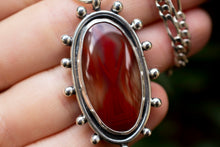 Load image into Gallery viewer, Fire Sprite Necklace| .925 Silver| Queensland Agate
