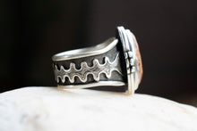 Load image into Gallery viewer, Opal Wave Ring| Hand Engraved
