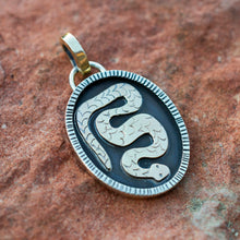 Load image into Gallery viewer, Serpent Talisman Necklace| 14k Gold &amp; .925 Silver| Protection
